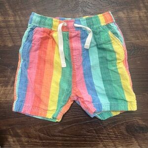 Hanna Andersson rainbow striped kids boys girls lined shorts size 90cm 3T